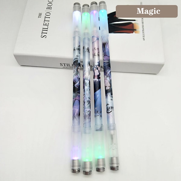 Roterende Pen Roterende Gaming Kuglepen Luminous Pen til begyndere Magic one size
