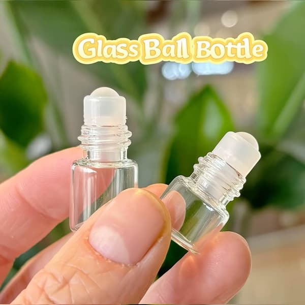 2 ml æterisk olie parfume flaske rustfrit stål og glas roll-on 10PCS