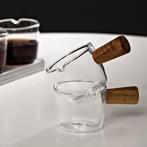 Multifunktionel Smagsfad Kaffe Mini Mælkekop Håndtegnet Sauc Brown 50ml