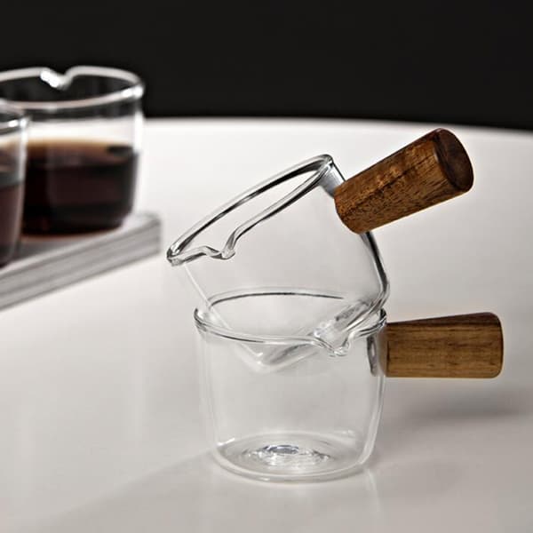 Multifunktionell smakskål kaffe mini mjölkkopp Handritad sås Brown 50ml