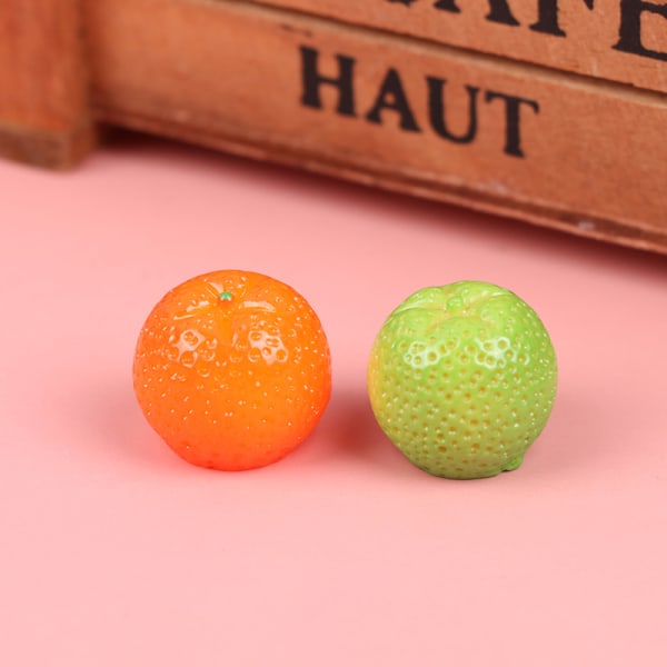 10 stk Harpiks Blandet kunstig appelsinfrukt Miniatyrdukkehus A2