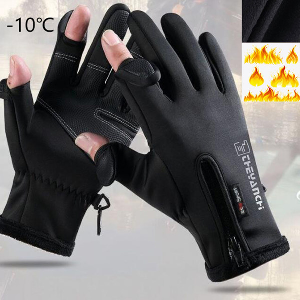 Touch Men Cykelhandskar Vattentäta Vintercykelhandskar Ridi Black M