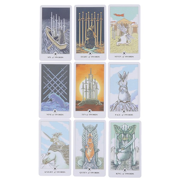 78 stk Tarot Lunalapin Tarot Deck Tarotkort Tarotkortspil P Multicolor one size