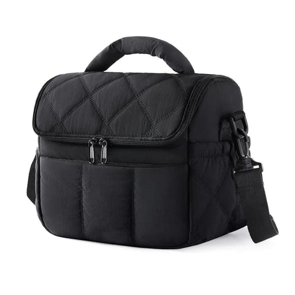 Ny lunsjpose i nylon, gjenbrukbar, multifunksjonell, isolert lunsjpose Black