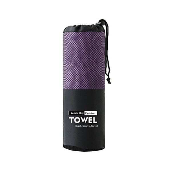 Mikrofiberhandduk Sportbad Gym Snabbtorkande Resor Simning C Purple 40*80cm