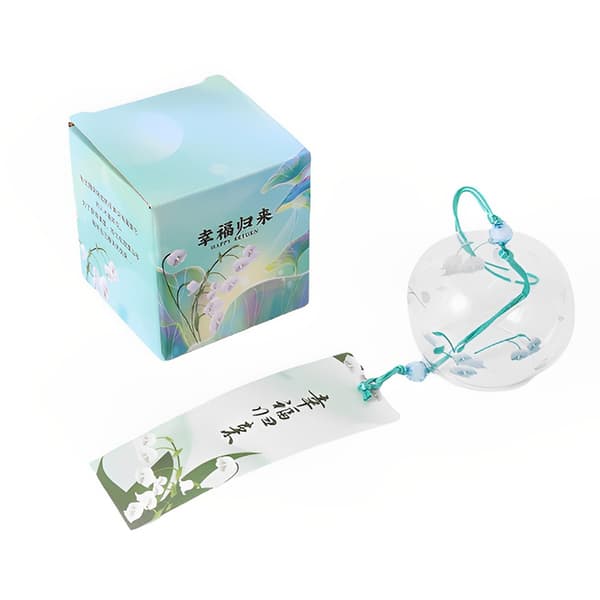 Wind Bell Sakura mönster Wind Chimes Handgjorda Glas Furin Hem A2 A2
