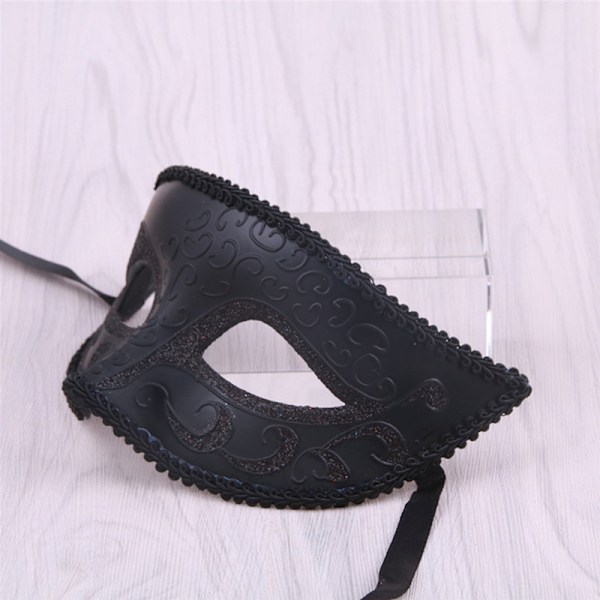Maskeradmasker för par venetiansk kvinna spets män PP Cosplay White ONESIZE