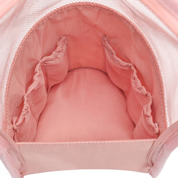 1 stk Stand kosmetiktaske til kvinder Klar lynlås makeuptaske Trave Pink onesize