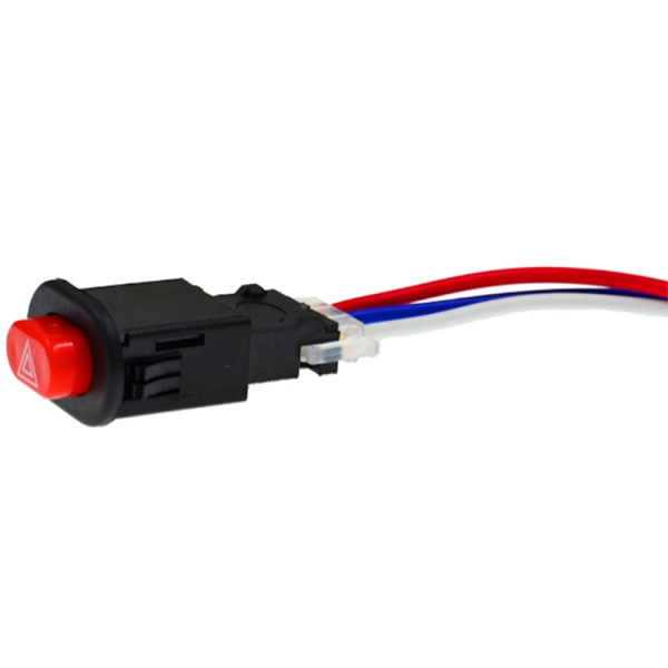 Motorcykel Hazard Light Switch Dobbelt advarselsblink Nød Black 1Pcs