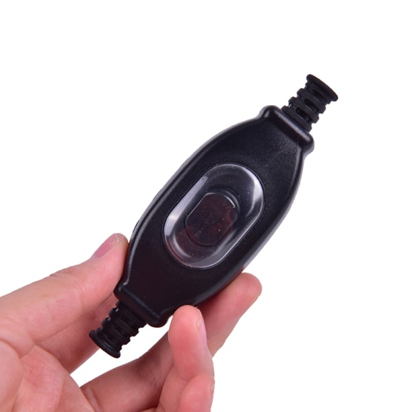 Vattentät in-line strömbrytare sladdbrytare IP65 rund trådkontakt D Black 3Pcs