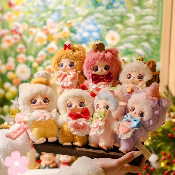 Liila V4 Liilas Kockkattunge Serie Plyschdocka Blind Box Stuffe 1pc random