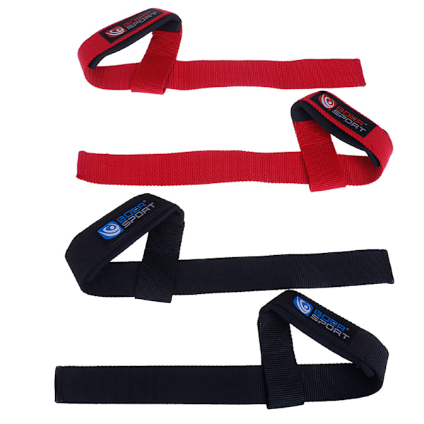 2 par vadderade viktlyftningsremmar träningsgym handskar handstång wr Black