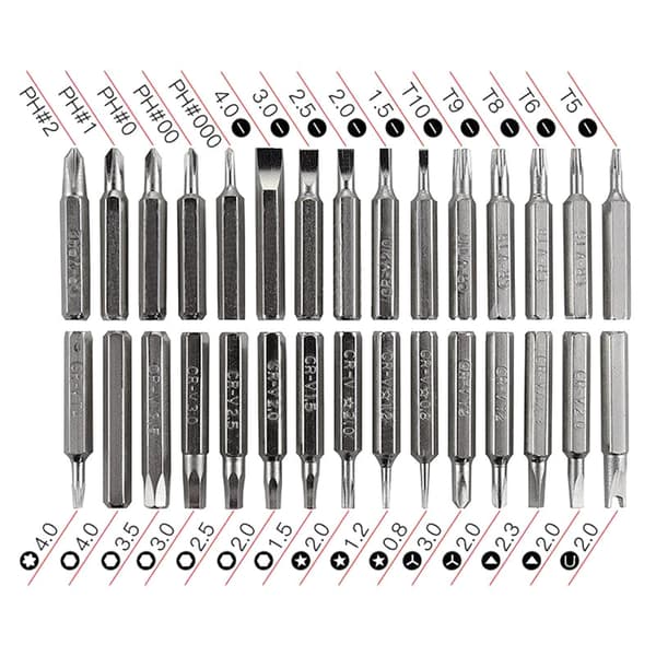 Creative 32 i 1 sett Precision Mini Magnetic Bits Kit Green 32 in 1