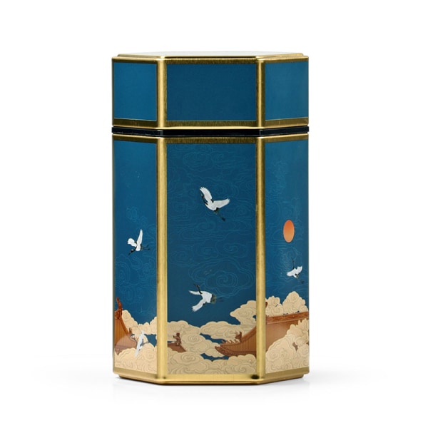 Sekskantet tinnplate Oppbevaringsboks Lufttett Container Tank Veske for StyleH S StyleH S
