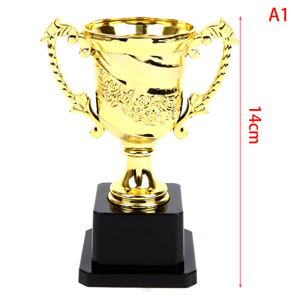 1PCS Gold Awards Trophy Børn Skolefest Award Supplies Ce Gold 14cm