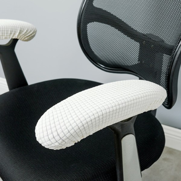 Kontorsdator Stol Arm Armstöd Slipcovers Överdrag Kuddar Flexib White one size