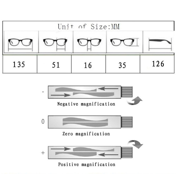 Justerbar styrke Lens Eyewear Variabel fokusafstand Vision black onesize