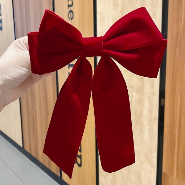 Elegantti Sametti Jousi Hiuspinni Nauha Jousi Poninhäntä Barrette H A3