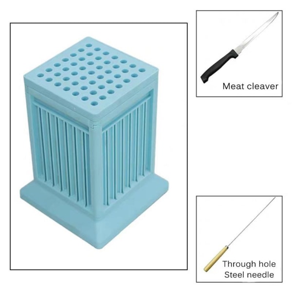 BBQ 49 huller Kødspyd Kebab Maker Box hine Beef Meat Maker K Green one size