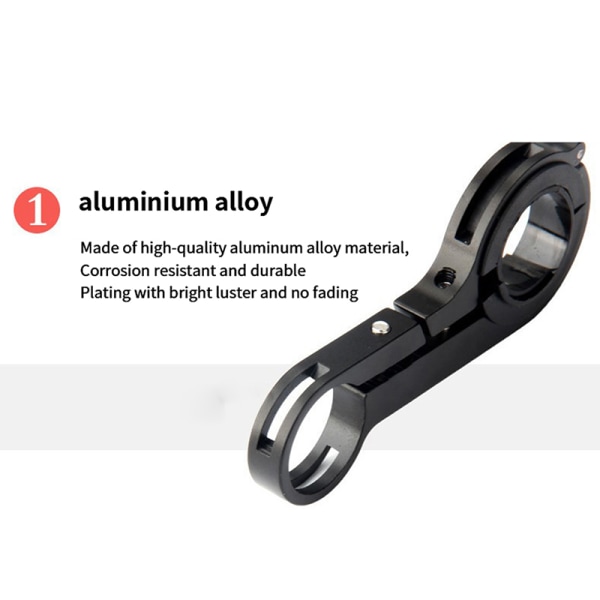 Cykelstyre Legering Kolfiber Förlängt fäste Cykelhuvud black one size