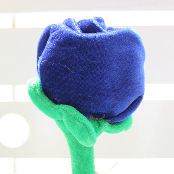 1 stk tegneserie rosenblomst udstoppet blødt plyslegetøj Valentinsdag Dark blue one size
