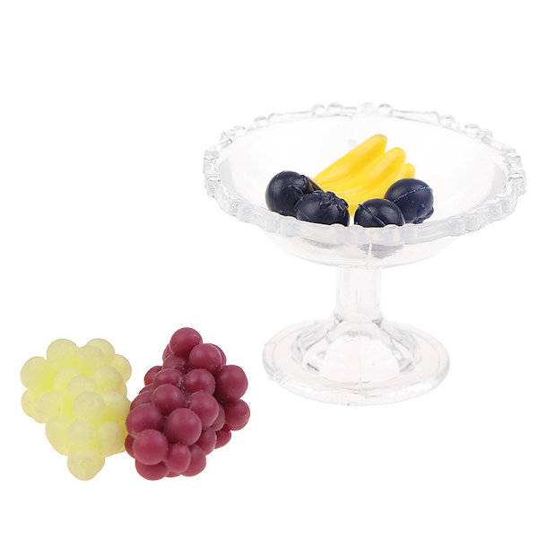 1 Sæt 1:12 Dukkehus Miniature Dessert Pan Kage Stand Frugtbakke one size