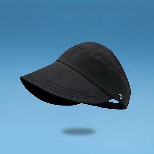 Justerbar Solhatt med Bred Brätte, Vikbar Keps, Sommarvisir Black