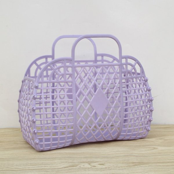 Löstagbar duschkorg Plast badkorg Badrum Hollow Wa Purple one size
