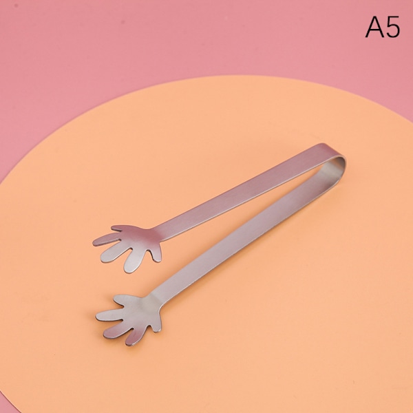 Stainless Steel Mini  Clips for Sugar Cubes Ice Cube Tweezers D A5