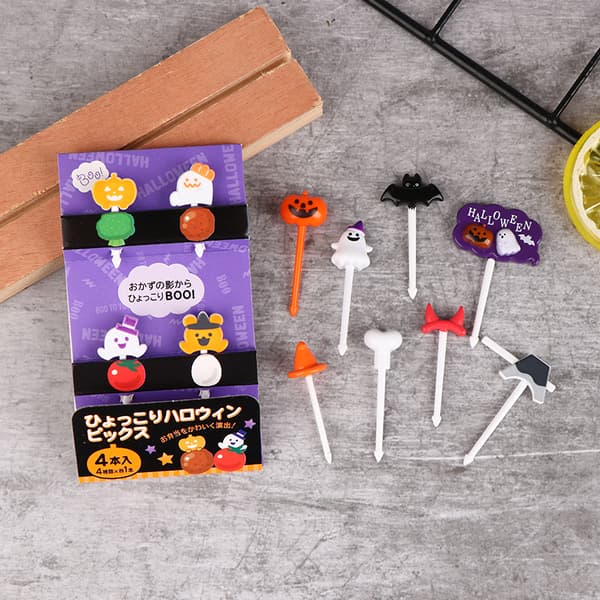 1Pack Halloween Cocktail Picks Fruktgaffel Mode Barn Hol A1 one size