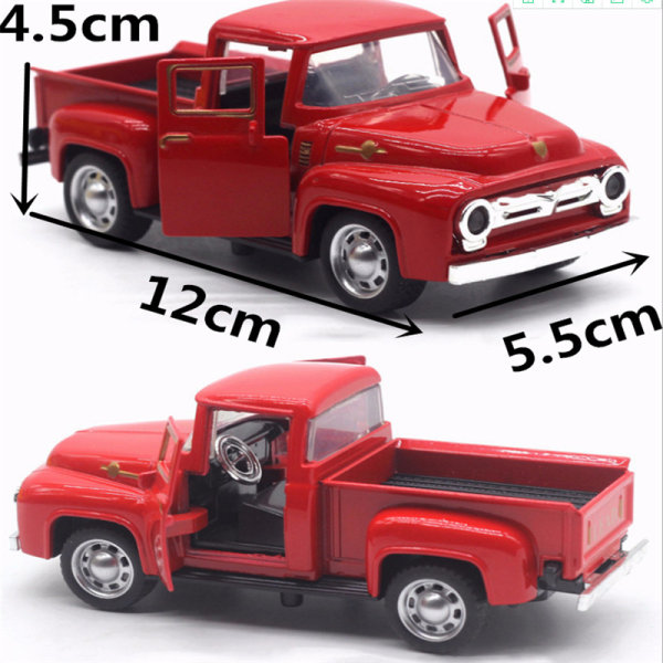Julepynt Pickup Legering Bil Leke Høy Imitert Bil Min Red 1pc