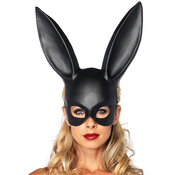 1 kpl Sexy Cosplay PVC Mask Naiset Halloween Naamio Fancy Par Black one size