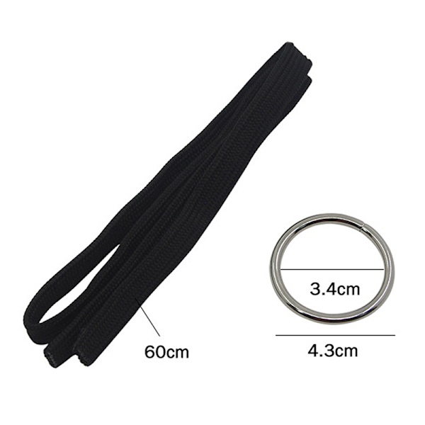 Sormus- ja silmukkataikatemppuja Magic Hoop Rope Escape Magie Mentali Black onesize