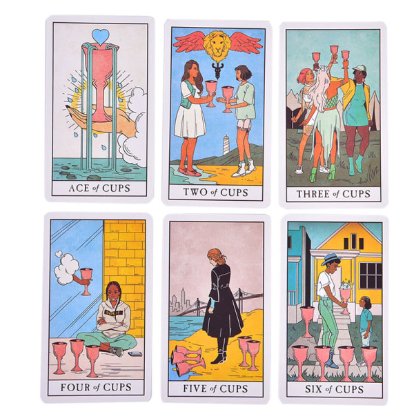 Moderni Witch Tarot -korttipakka Kaikki naisratsastajan odotuskuvat Par Multicolor random color