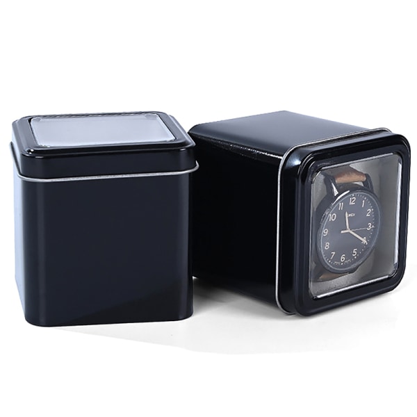 8CM Metal Smykke Display Etui Med Pude Ur Organizer Box onesize