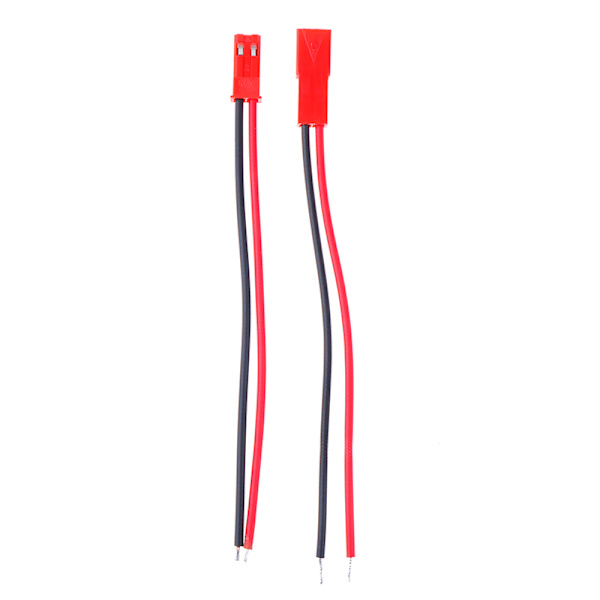 20 stk 2 Pin stik han hun jst stik kabel 22 awg ledning fo Onesize