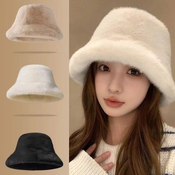 Vintervindtätt Varm Fluffig Dammode Solid Färg Plysch Coffee