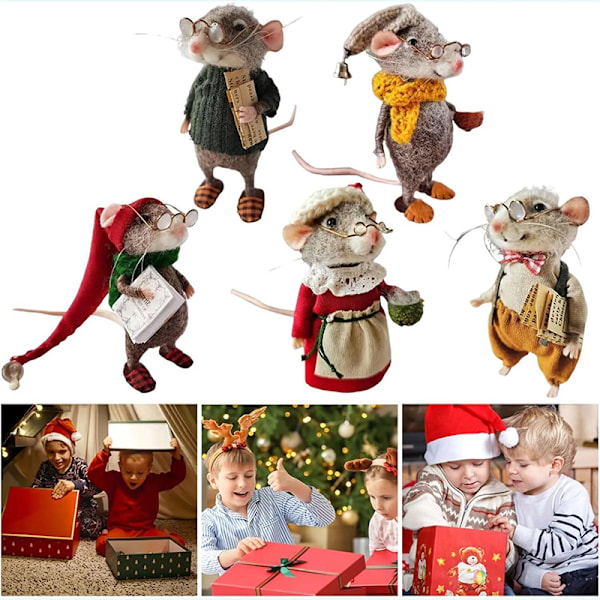 Filtet Mussett DIY - Håndlaget Filtmus Jul E fulfillment