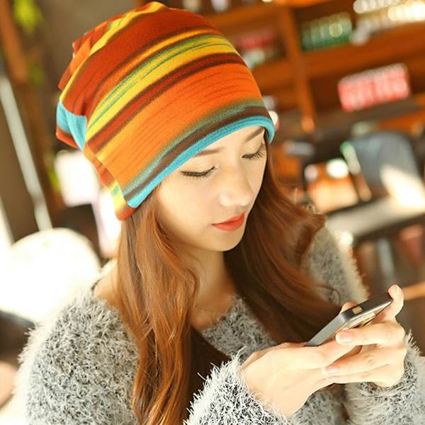 Ny mode Kvinder Blød Hat Forår Efterår Varme Beanies Outdoor C Green onesize