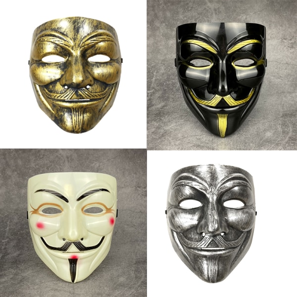 Vendetta Hacker Mask Anonym julefestgave til voksen K A11 one size