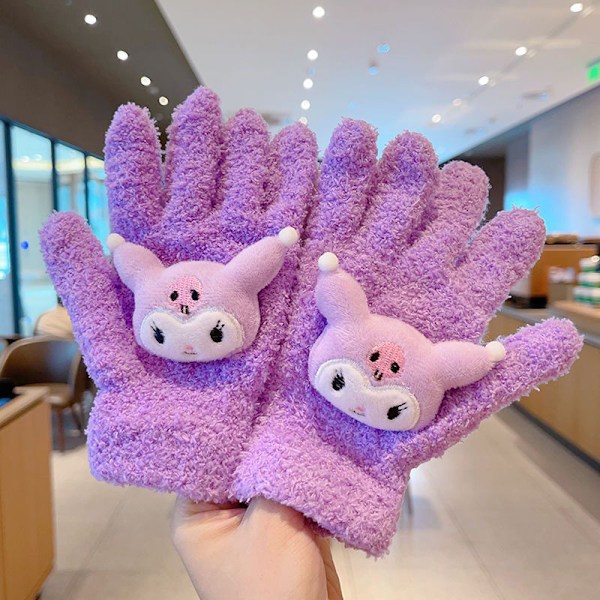 1 Par e Kuromi Melody Cinnamoroll Kt Kattvantar Höst Vinter W Purple