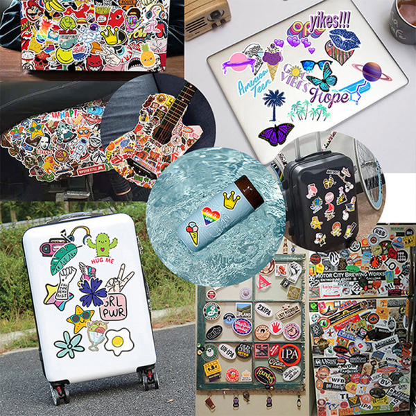 50 kpl Mixed e Cat Animal Graffiti Tarra auton kitara Matkalaukku L Multicolor one size