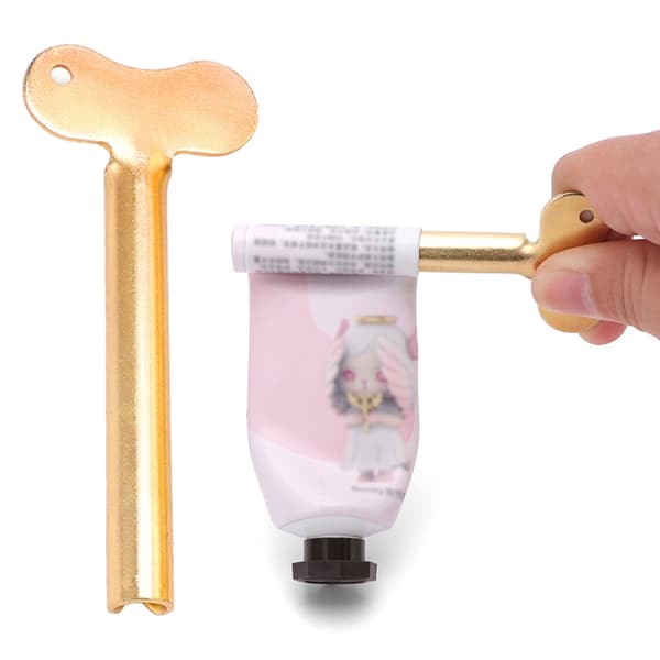 Tandpastarør i rustfrit stål, nem nøgledispenser, rullende holder B