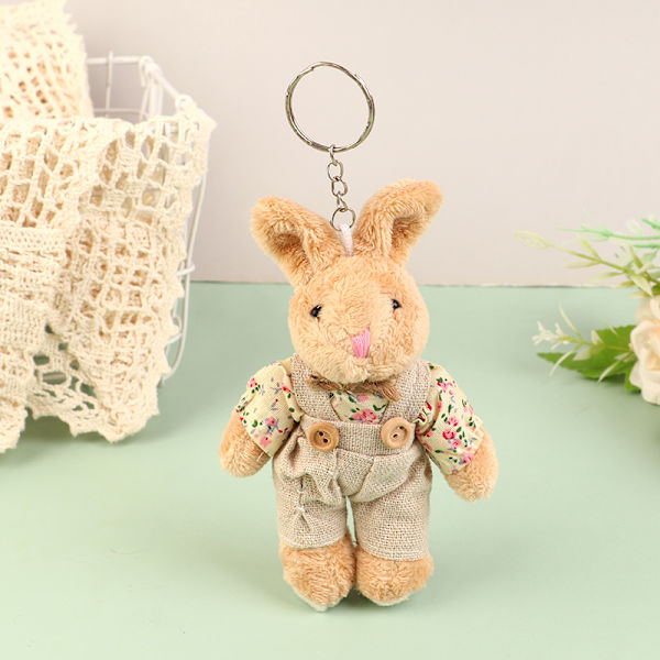 Plushbjörn Klädaccessoar Hängande Docka Nyckelring Bilväska Nyckel C