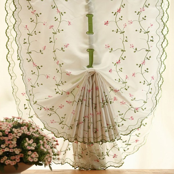 1 st Fönster Kök Badrumslyft Roll Up Rom Gardin Emb 1Pc 80*100cm