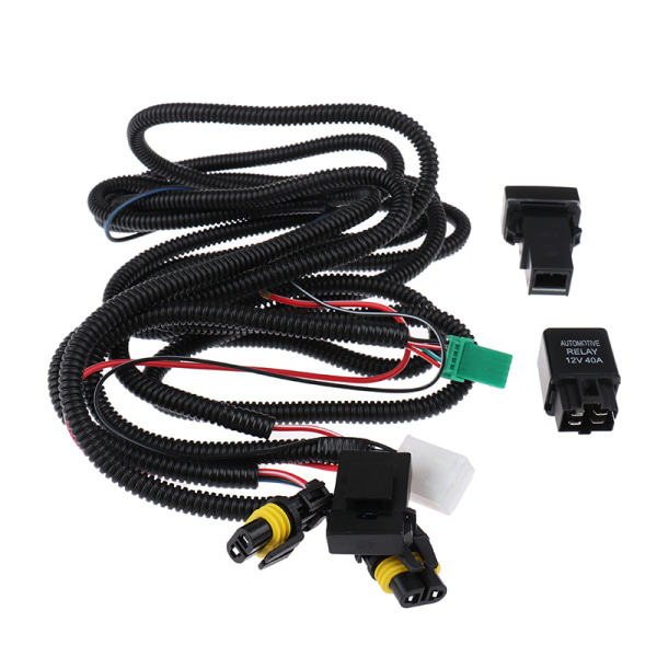 H11 Tåkelys Ledningsnettuttak Lednings LED-indikatorer Bryter Black Onesize
