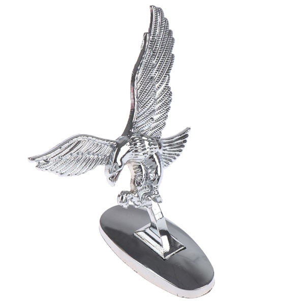 Bil Front Deksel Krom hette Ornament Badge 3D Emblem Angel Eagl Black one size