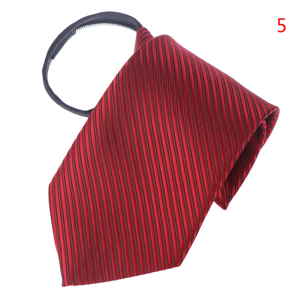 Lazy menns glidelås slips solid stripet uformelt forretningsbryllup Color style 5
