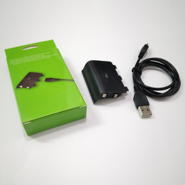 2400mAh uppladdningsbart backup-batteripaket med USB kabel för XBO Black onesize