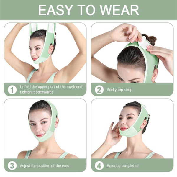 Face V-line Slimming Mask Bältesrem Double Chin Lifting Cheek Green onesize